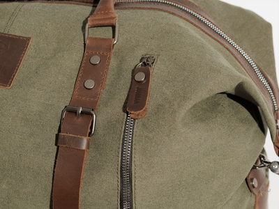 Vintage Travel Bag “ Duffle Bag “ – Army