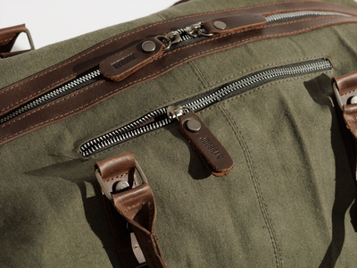 Vintage Travel Bag “ Duffle Bag “ – Army