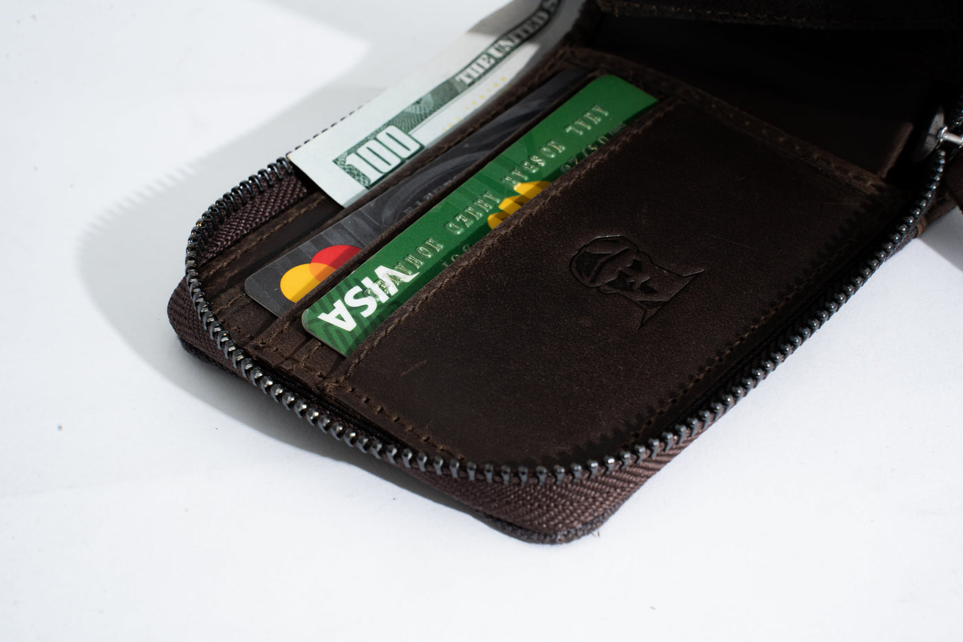 Joobran’s zipper-around wallet – Dark Grey