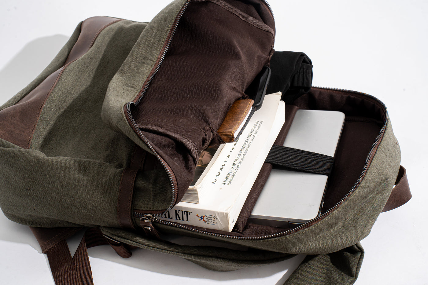 Randel waxed canvas backpack – Army