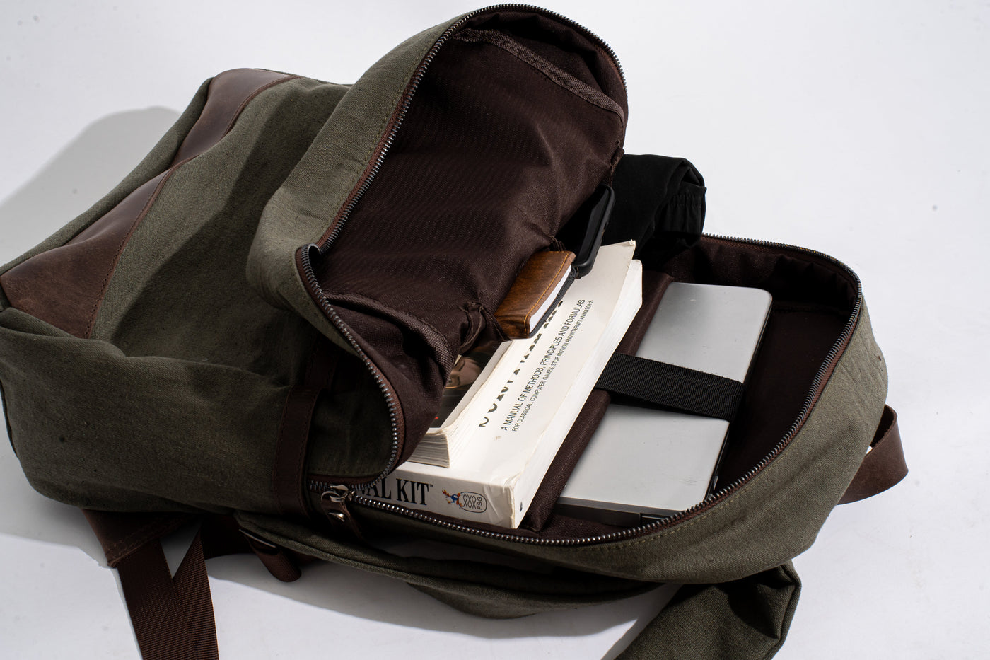 Randel waxed canvas backpack – Army