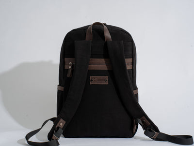 Randel waxed canvas backpack – Black