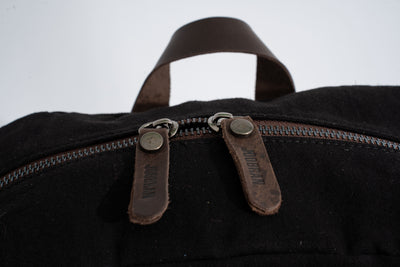 Randel waxed canvas backpack – Black