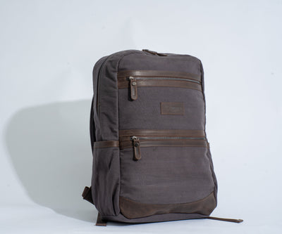 Randel waxed canvas backpack – Dark Grey