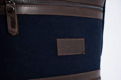 Randel waxed canvas backpack – Navy Blue