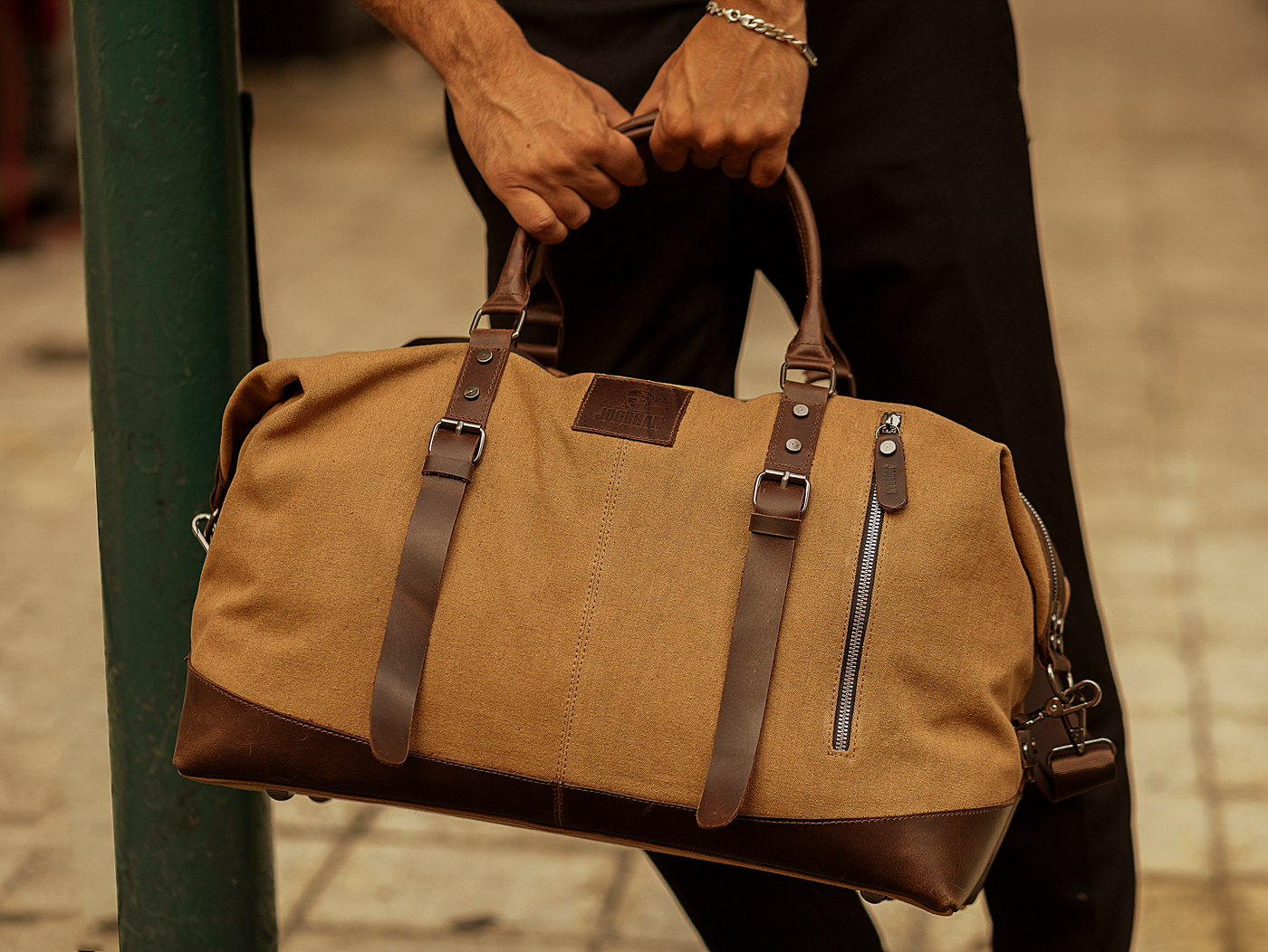 Vintage Travel Bag “ Duffle Bag “ – Tan