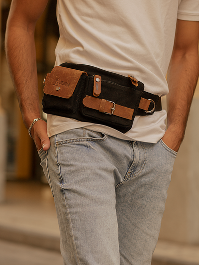 Vintage Waist Bag “ Fanny Pack “ – Black