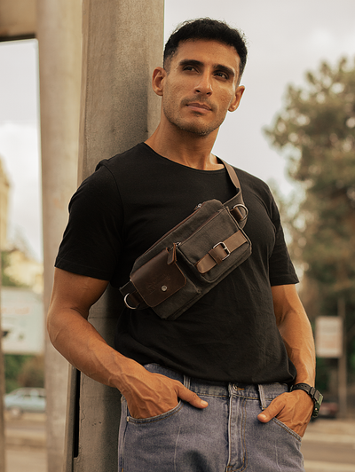 Vintage Waist Bag “ Fanny Pack “ – Dark Grey