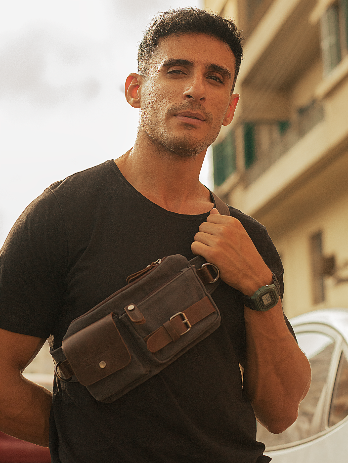 Vintage Waist Bag “ Fanny Pack “ – Dark Grey