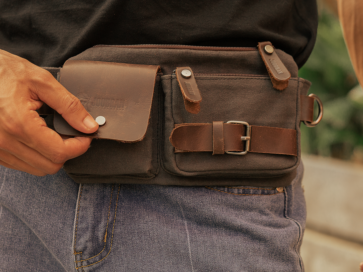 Vintage Waist Bag “ Fanny Pack “ – Dark Grey