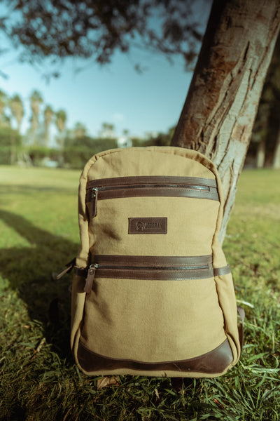 Randel waxed canvas backpack – Tan