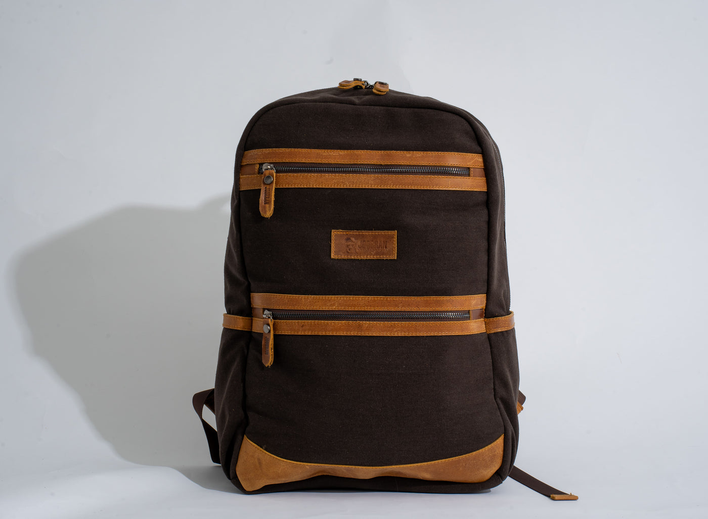 Randel waxed canvas backpack – Dark Brown