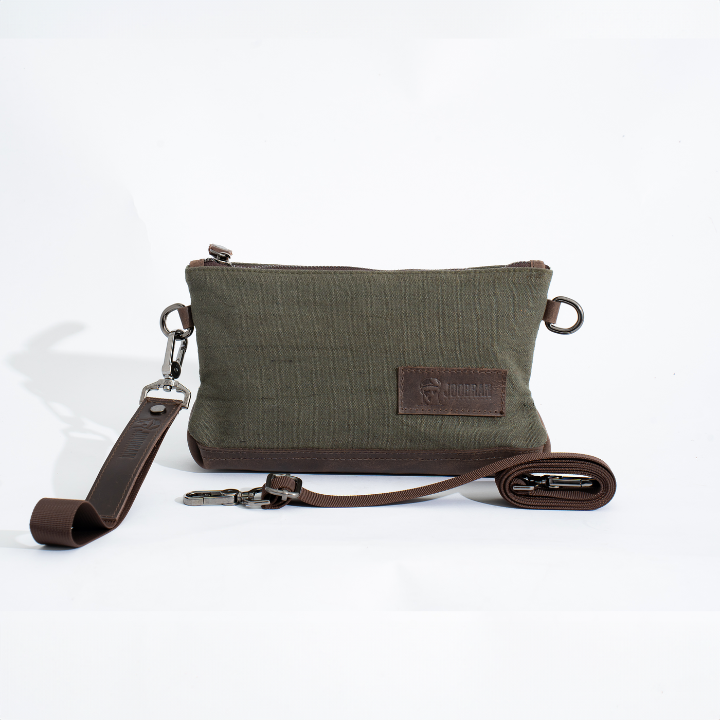 Joobran’s minimalist clutch – Army